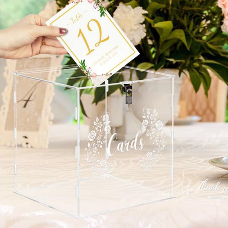 1 PC อะคริลิคงานแต่งงานกล่องล็ - Wedding Card Box บทวิจารณ์และราคา