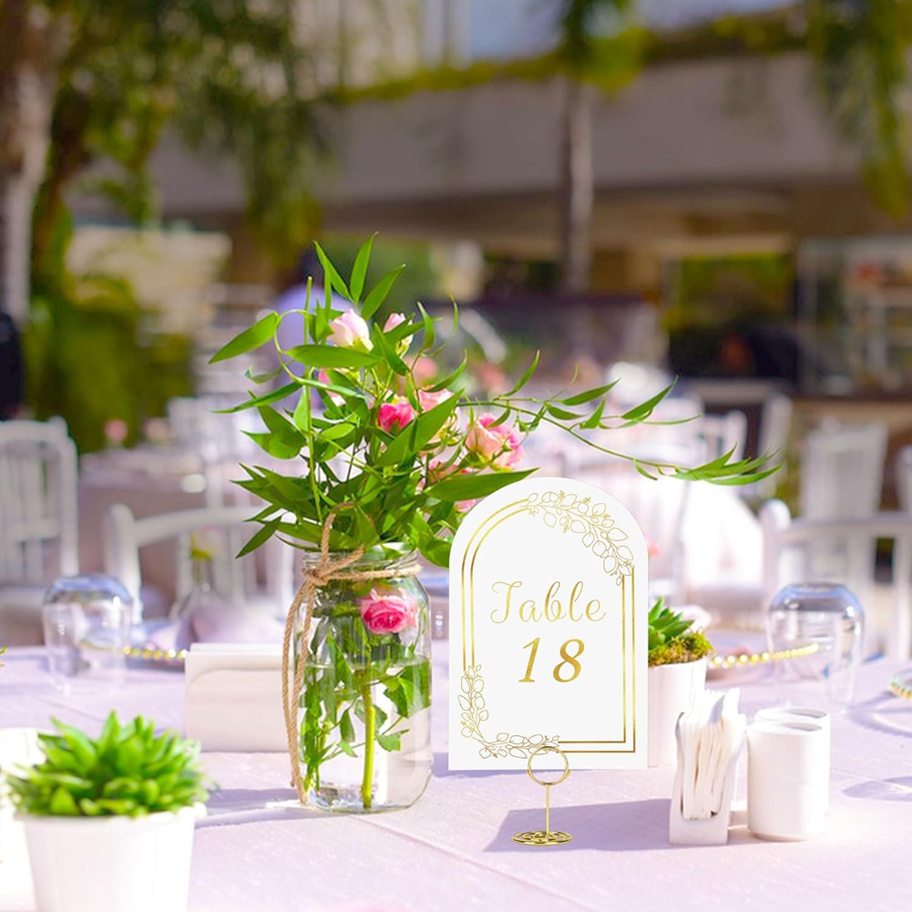 AT19-ป้ายหมายเลขโต๊ะสำหรับงานแ - Table Number Gold บทวิจารณ์และราคา