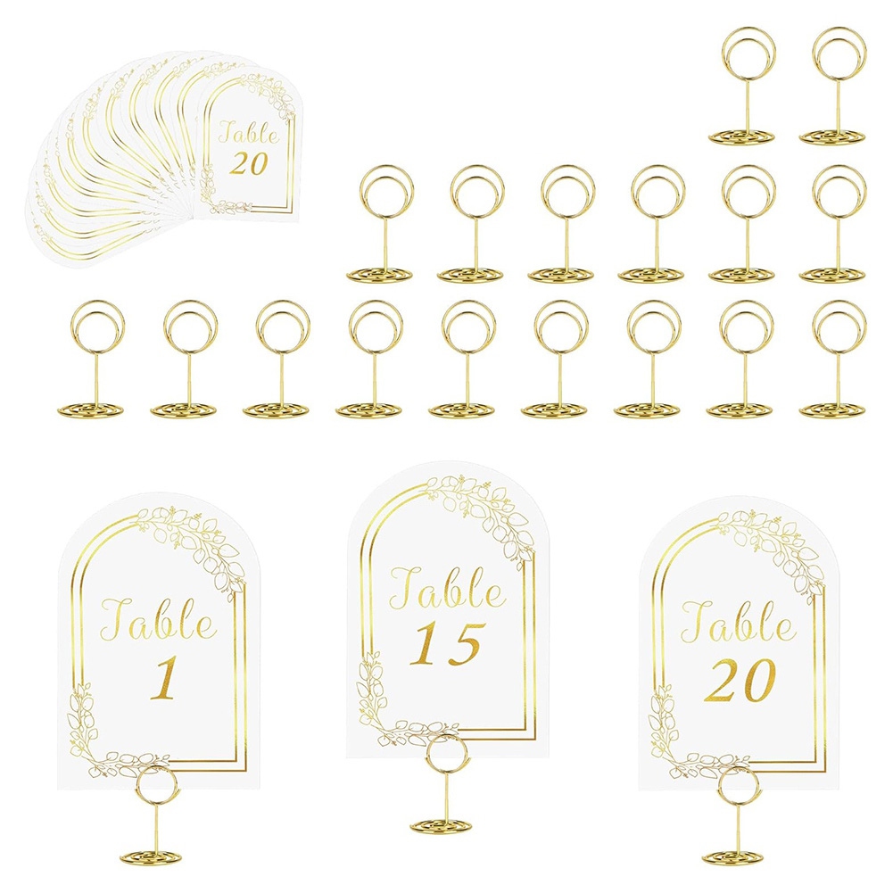 AT19-ป้ายหมายเลขโต๊ะสำหรับงานแ - Table Number Gold บทวิจารณ์และราคา