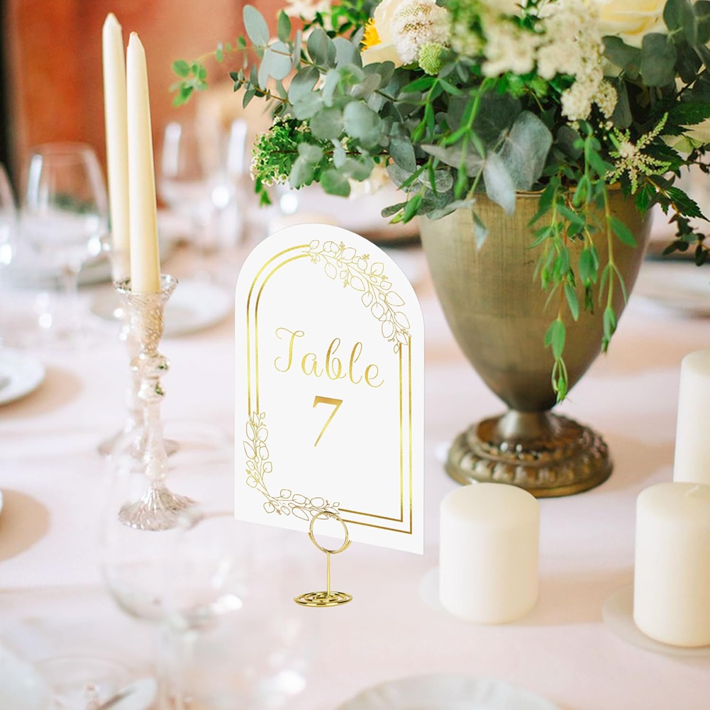 AT19-ป้ายหมายเลขโต๊ะสำหรับงานแ - Table Number Gold บทวิจารณ์และราคา